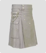 Standard Grey Utility Kilt Side