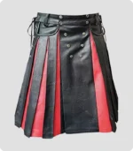 Stylish Black Gladiator Leather Kilt