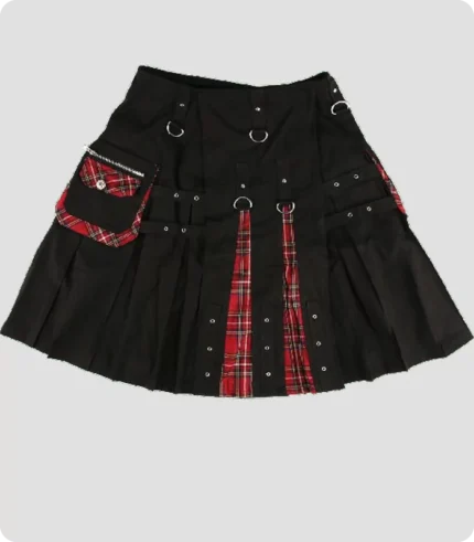 Women Black Hybrid Kilt